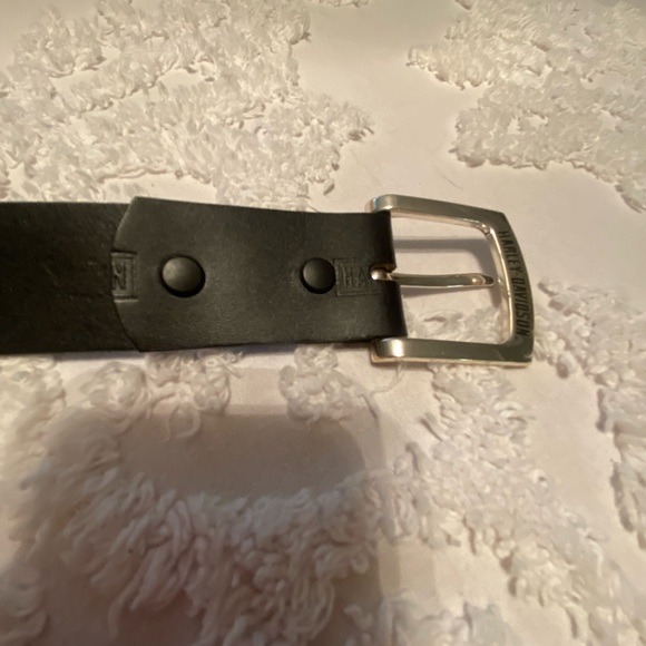 Mens Harley Davidson Black leather belt with removable belt buckle.sz 42-44 - Picture 2 of 5